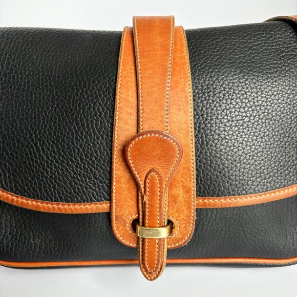 90s Dooney & Bourke All Weather Leather Large Equestrian Shoulder Bag St… - Picture 4 of 11